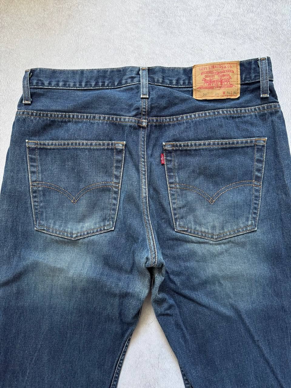 Levi's Vintage 2000s Levis 507 Bootcut Leg Y2K Jeans Blue W36 L34 Size US 36 / EU 52 - 3 Thumbnail