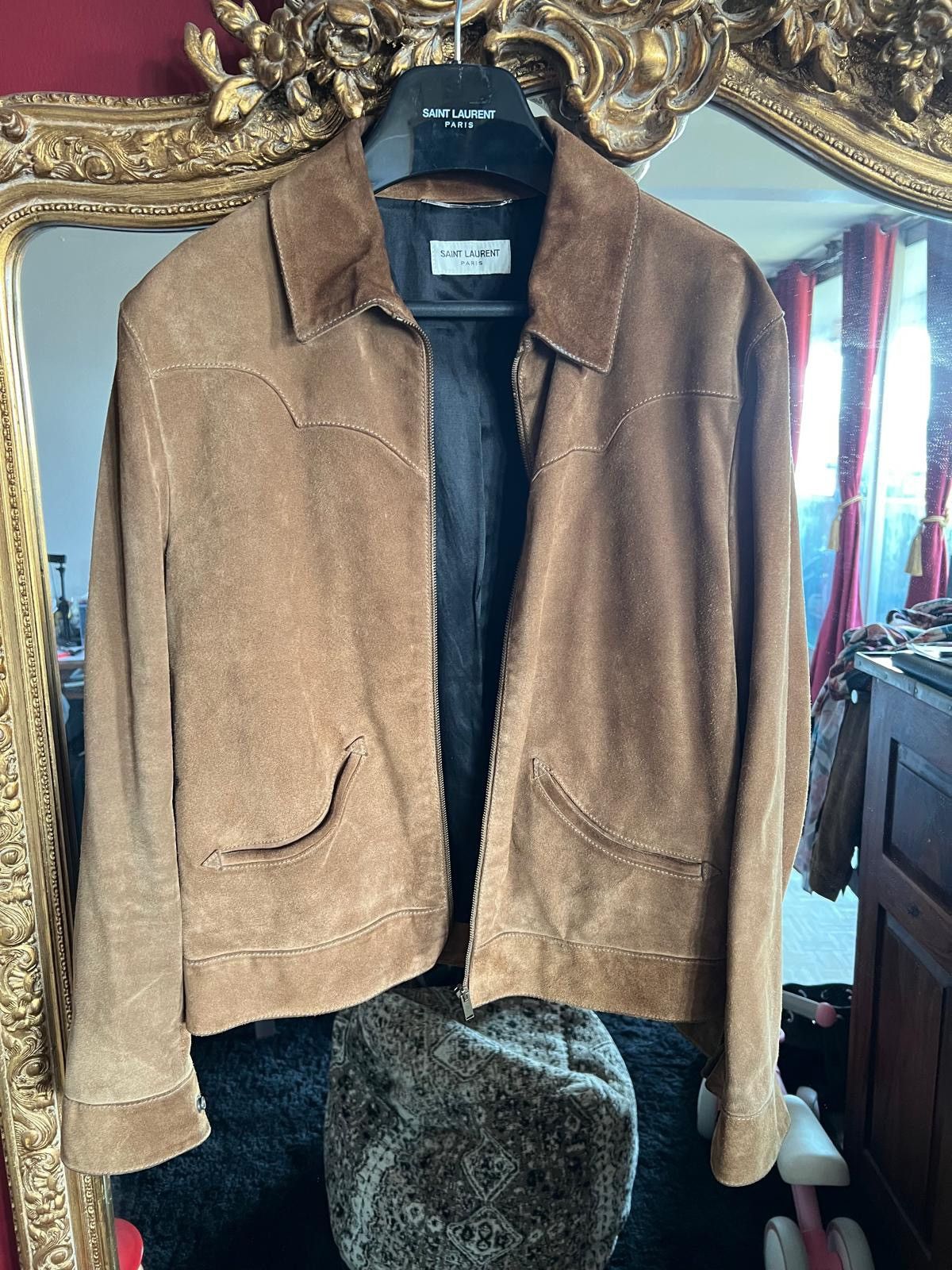 Saint Laurent Paris Western Camel Saint Laurent leather jacket size 50 Size US M / EU 48-50 / 2 - 1 Thumbnail