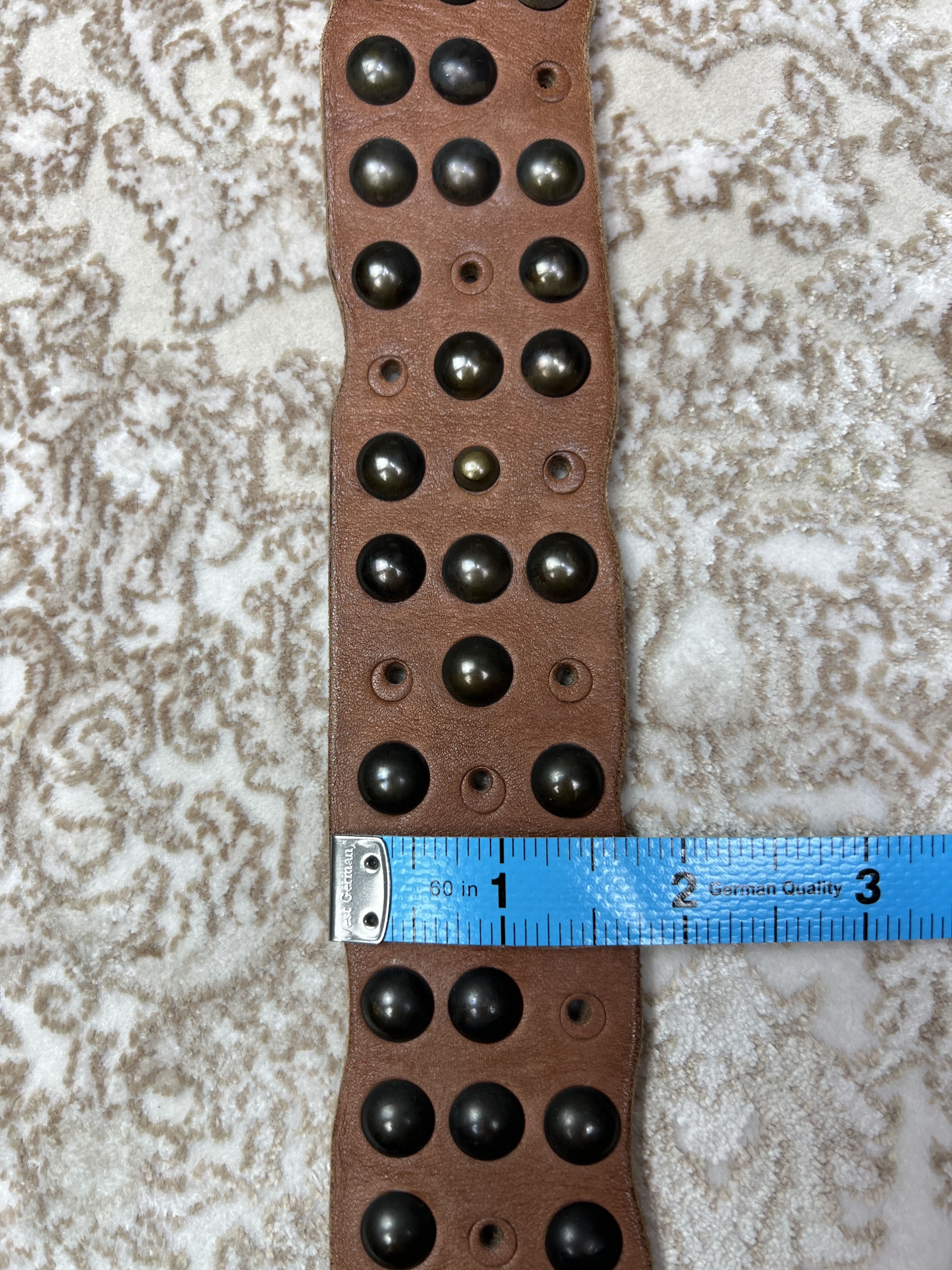 Diesel Vintage Diesel Studded Rhinestones Brown Leather Belt Size ONE SIZE - 12 Thumbnail