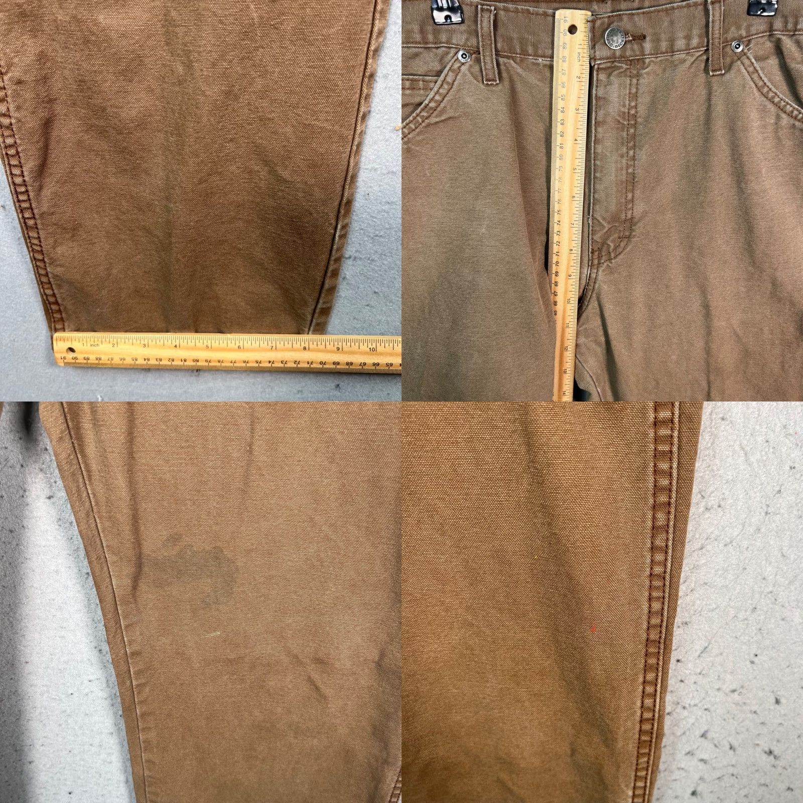 Dickies Dickies Mens 36 x 30 Brown Cotton Work Pants Straight Leg Carpenter 874 Material Cotton Canvas Regular Mens Size US 36 / EU 52 - 8 Thumbnail