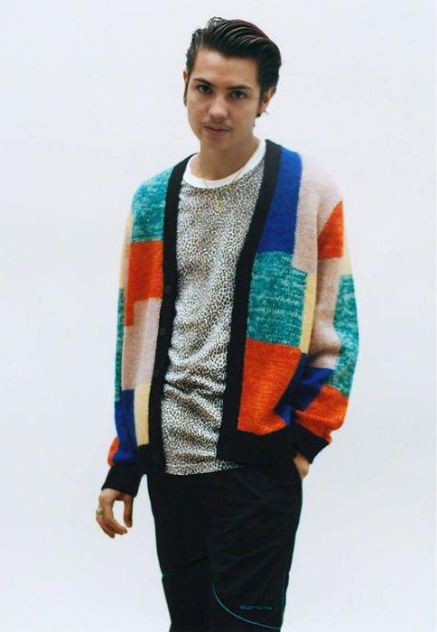 Supreme Patchwork mohair cardigan | Grailed