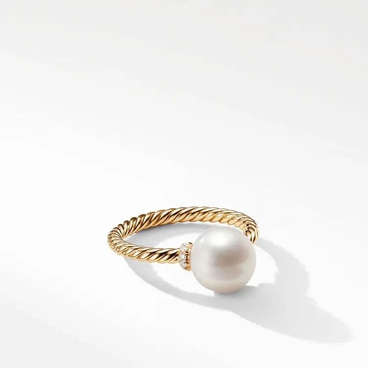 David Yurman o1s1wg111025 R12836D /Size 9 / Ring with Pearls in Golden Size ONE SIZE - 1 Thumbnail