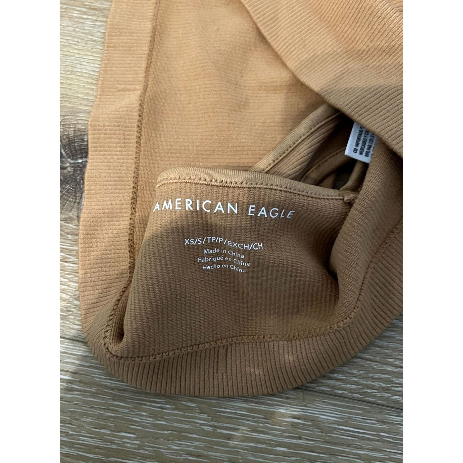 American Eagle Outfitters American Eagle Womens Brown Sports Bra Crop Top Seamless Basics Small NWT Size S / US 4 / IT 40 - 3 Thumbnail