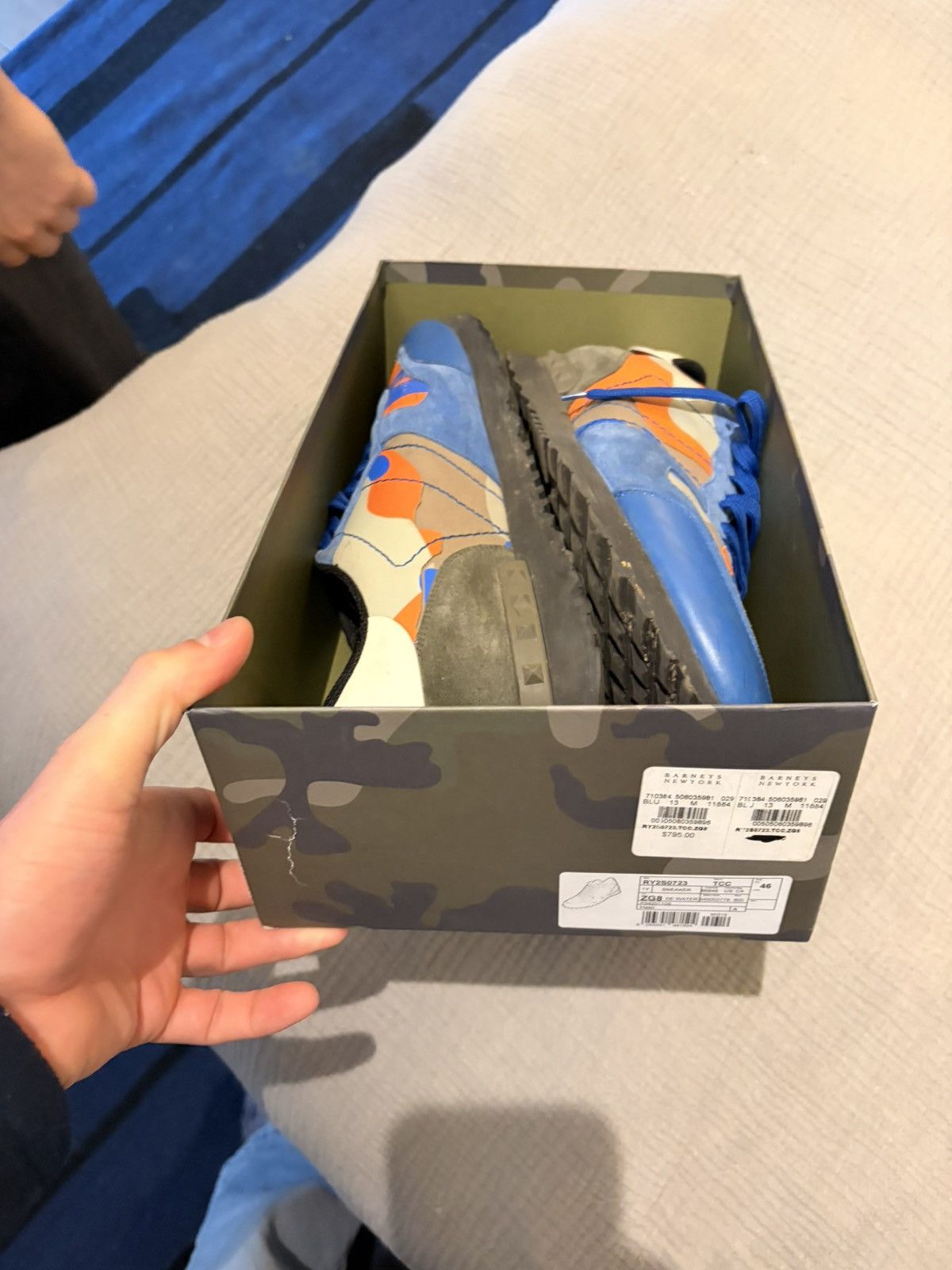 Valentino Blue/Orange Camo Valentino Size US 13 / EU 46 - 11 Thumbnail