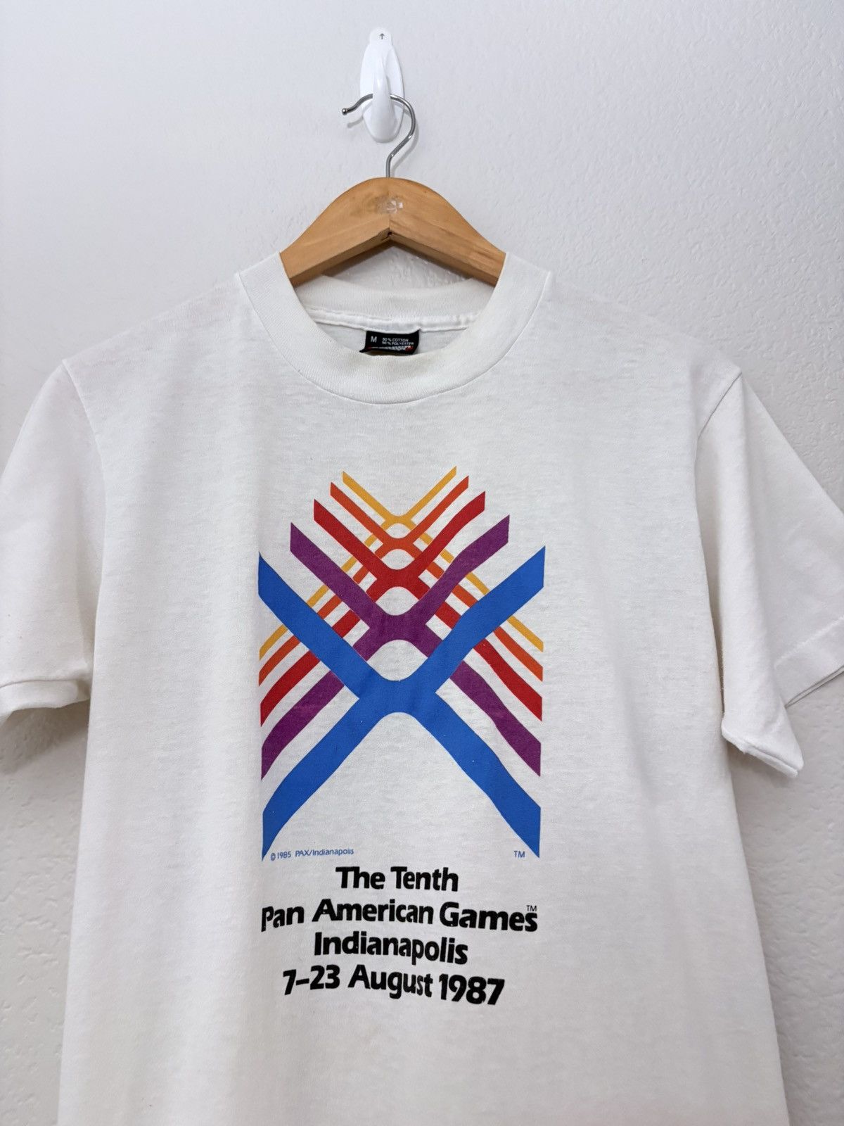 Vintage 80’s Tenth Pan American Games Vintage 50/50 Screenstars Tee Size US M / EU 48-50 / 2 - 2 Thumbnail