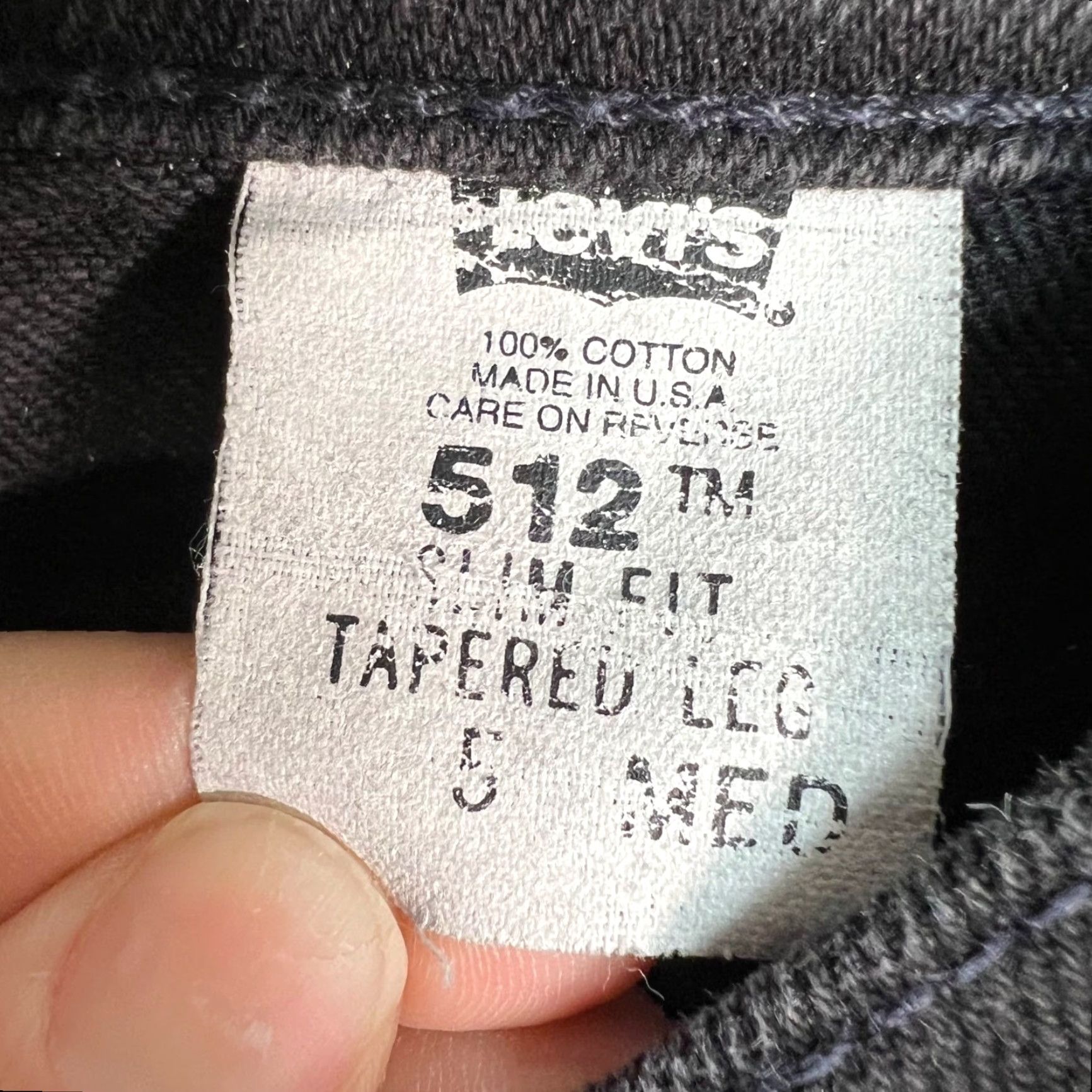 Levi's VINTAGE Levi's 512 Jeans Slim Black Denim Womens 5 M Tapered Leg 31in Inseam Mens? Size 27" / US 4 / IT 40 - 4 Thumbnail