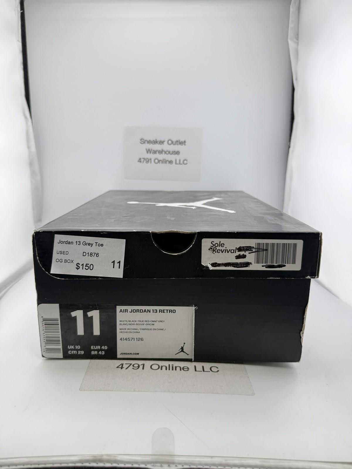 Jordan Brand Air Jordan 13 Grey Toe US 11 Used Size US 11 / EU 44 - 7 Thumbnail