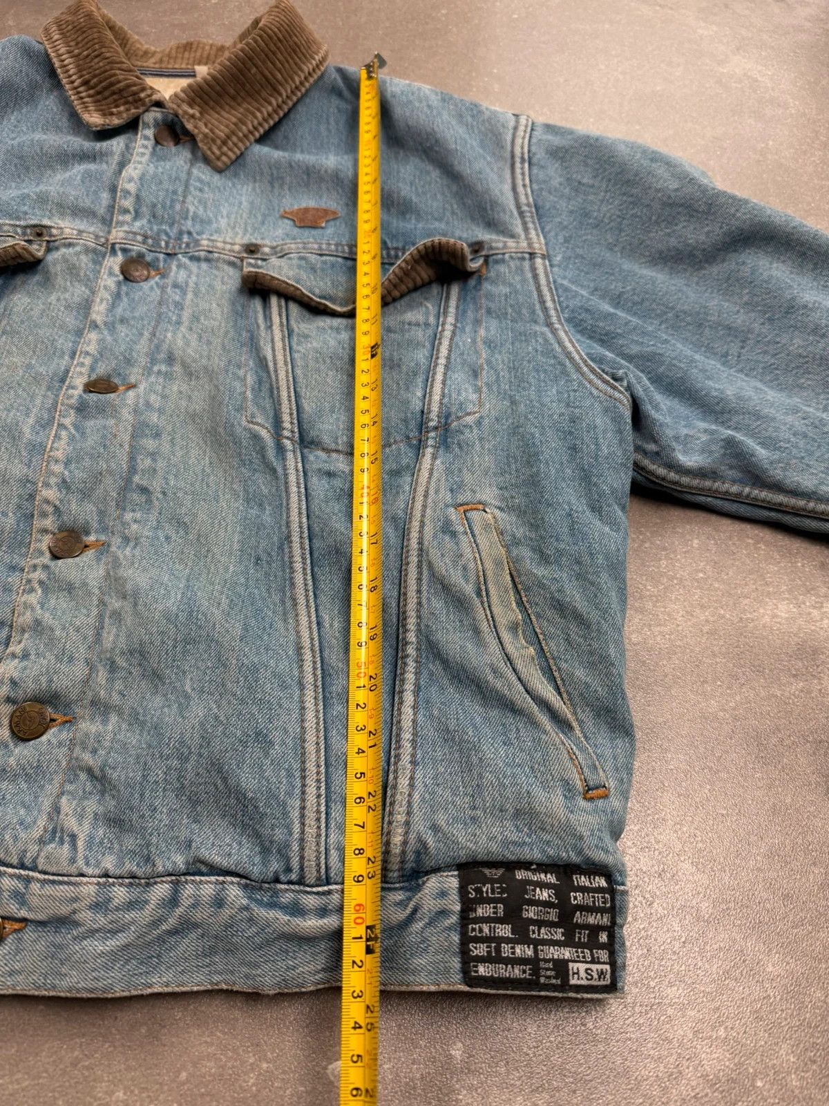 Armani Armani denim jacket vintage 1980s work wear made in Italy Size US L / EU 52-54 / 3 - 16 Thumbnail