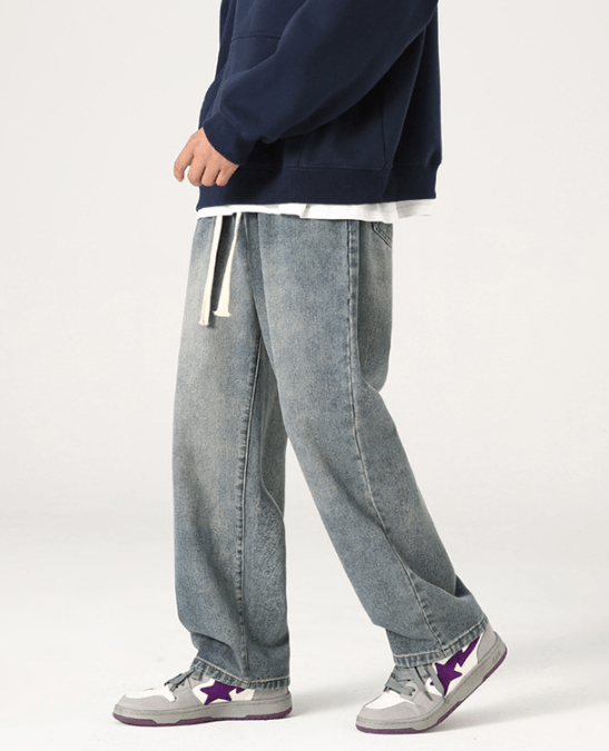 Japanese Brand Japanese style vintage washed distressed jeans for men Size US 32 / EU 48 - 5 Thumbnail