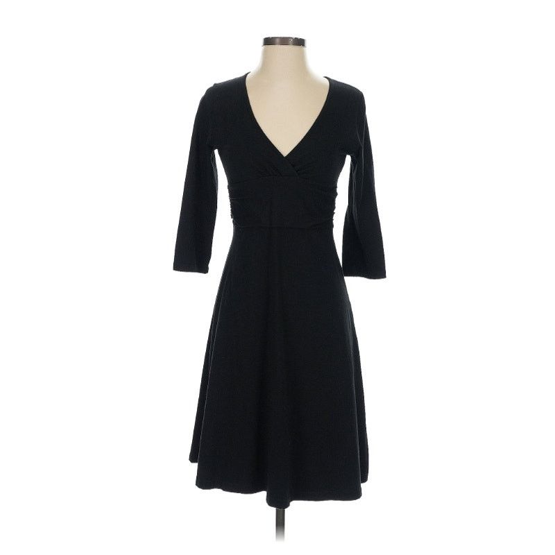 Patagonia Patagonia Women’s Black Wrap Midi Dress 3/4 Sleeve Flare XS Size XS / US 0-2 / IT 36-38 - 2 Thumbnail