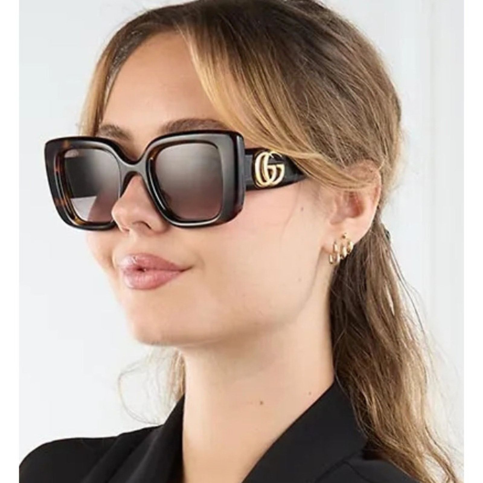 NWT Gucci GG1971SA-003 Havana Gold 55mm Sunglasses NWT Gucci GG1971SA-003 Havana Gold 55mm Sunglasses main image 4