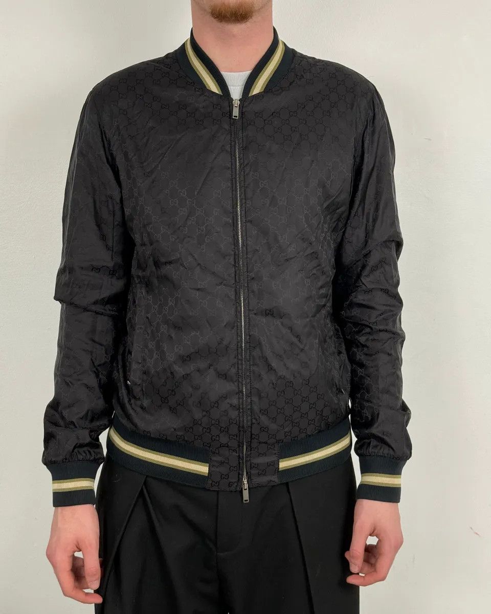Gucci 2000s Gucci Black Monogrammed Light Windbreaker Jacket Size US M / EU 48-50 / 2 - 2 Thumbnail
