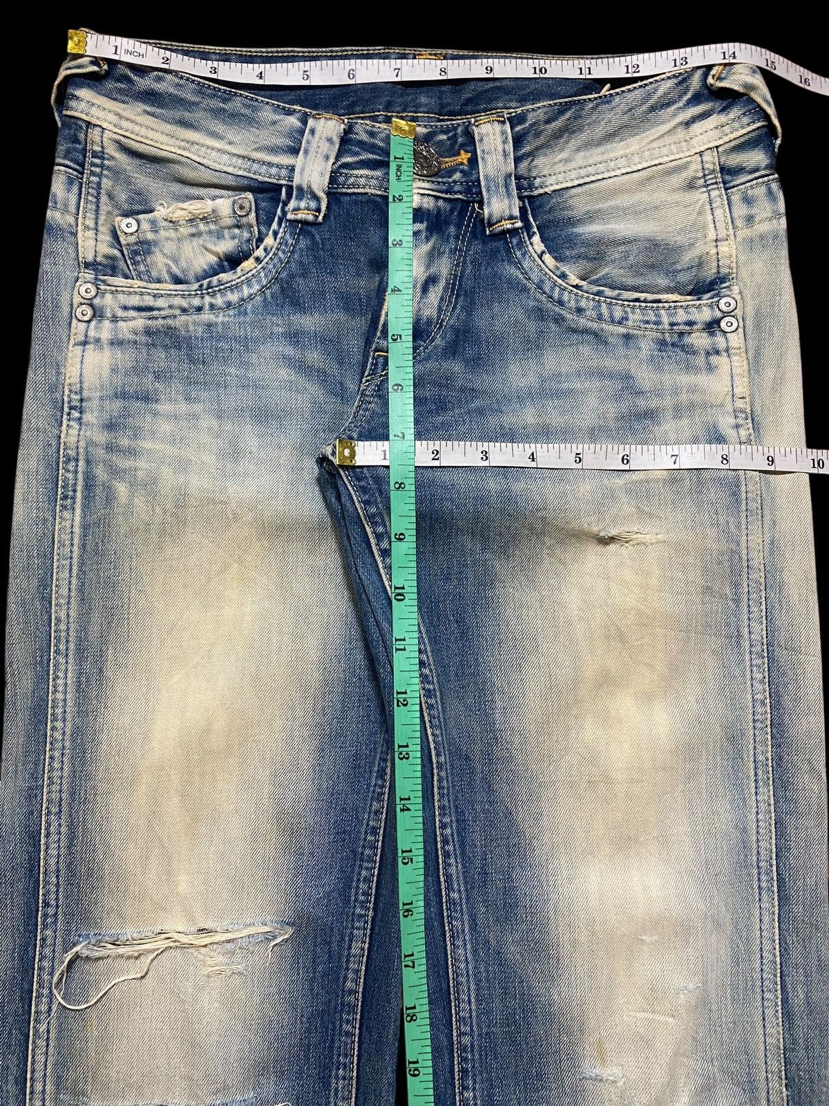 Hysteric Glamour Vintage Pepe Fade Wash Little Bootcut Style Distressed Jeans Size US 29 - 15 Thumbnail