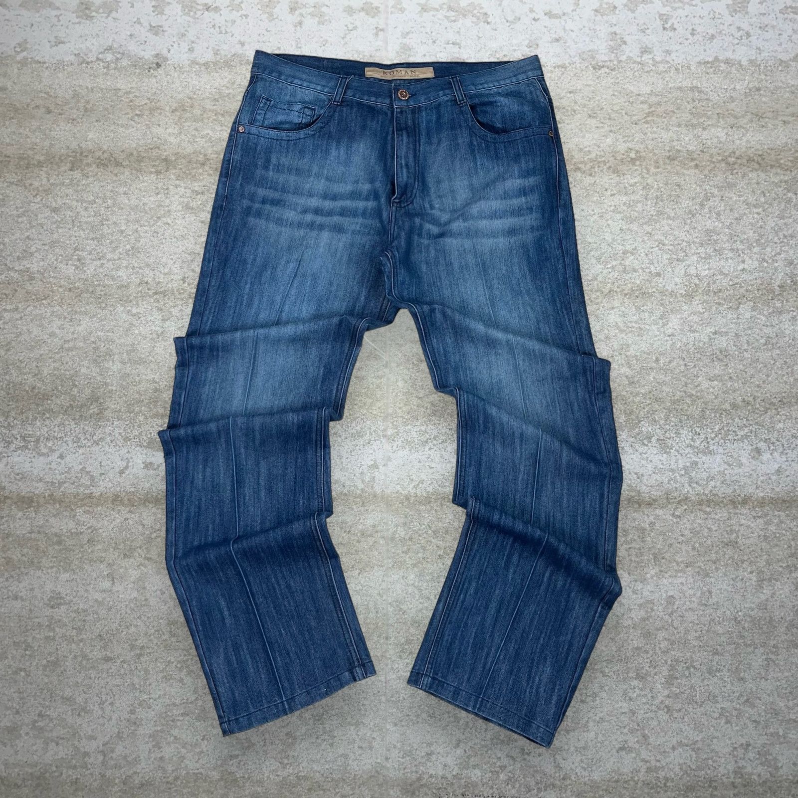 Koman Vintage Y2K Skater Koman Jeans 38x34 Baggy Wide Medium Wash Size US 38 / EU 54 - 2 Thumbnail