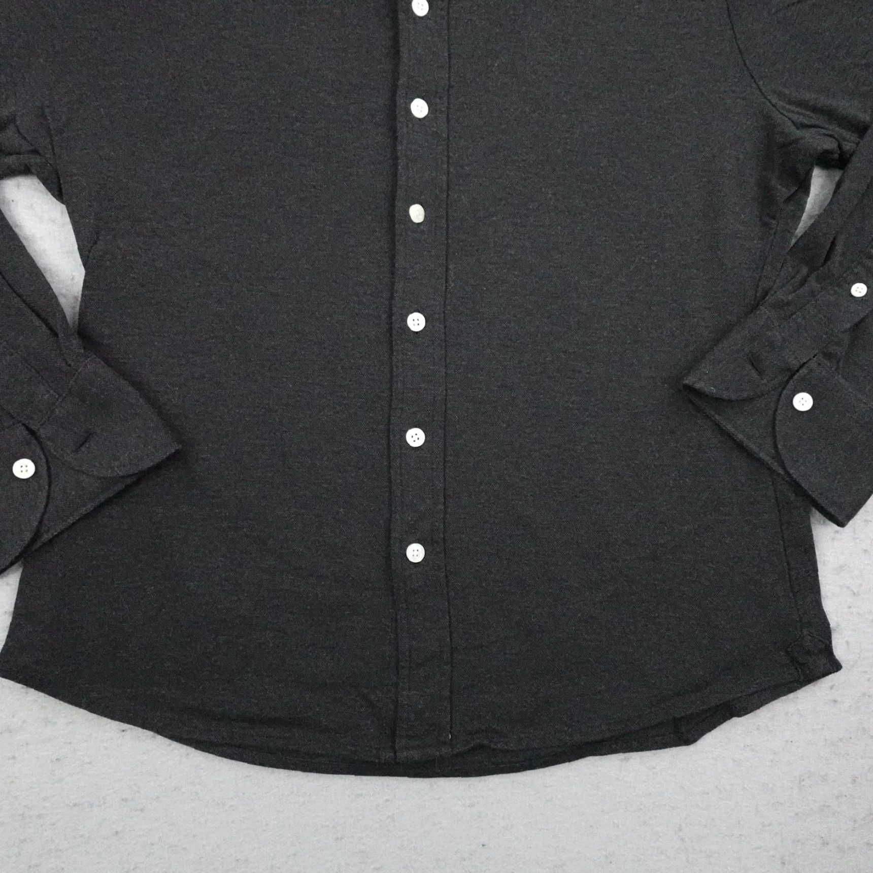 Proper Cloth Proper Cloth Dress Shirt Mens 16 32 Dark Charcoal Ventura Knit Pique Button Up Size 42R - 3 Thumbnail