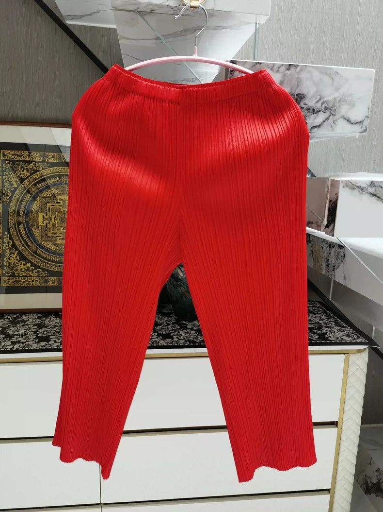 issey miyake size:3 Colorful red trousers 2505-Nextarrow