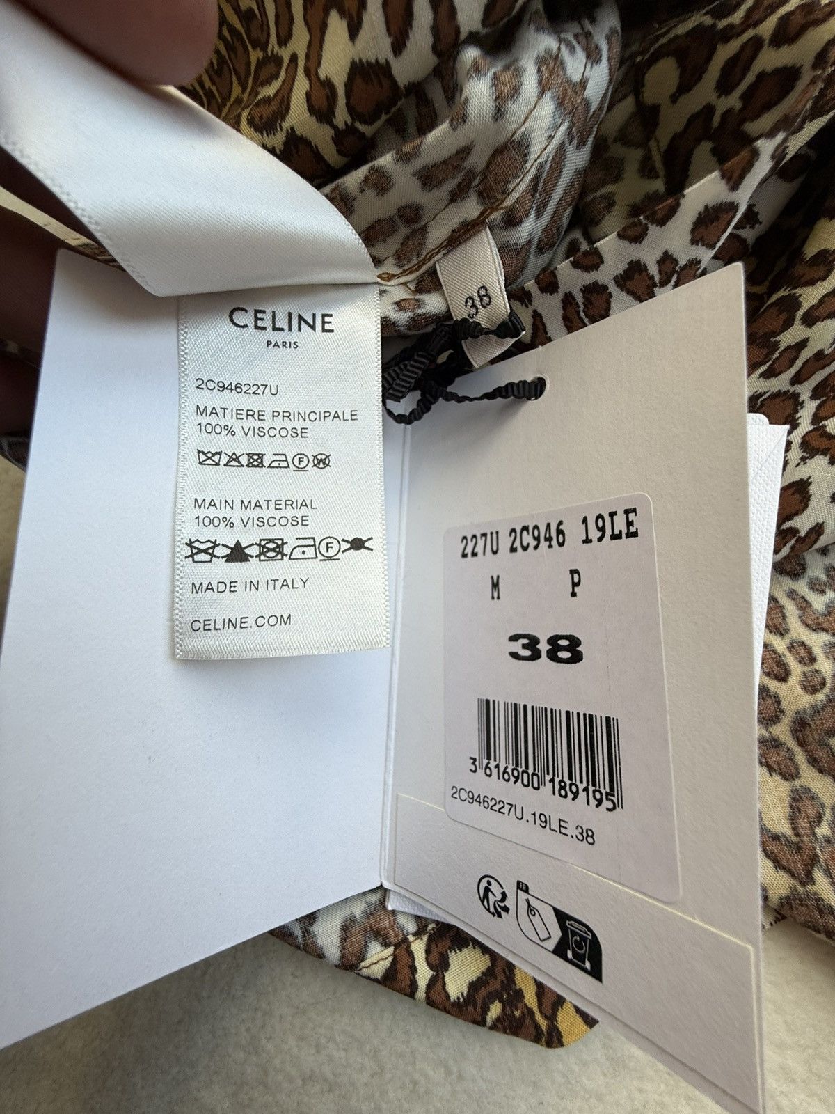 Celine $1.2k 🤑 SS23 Celine leopard Hawaiian shirt Hedi 40 38 ss Size US M / EU 48-50 / 2 - 24 Thumbnail