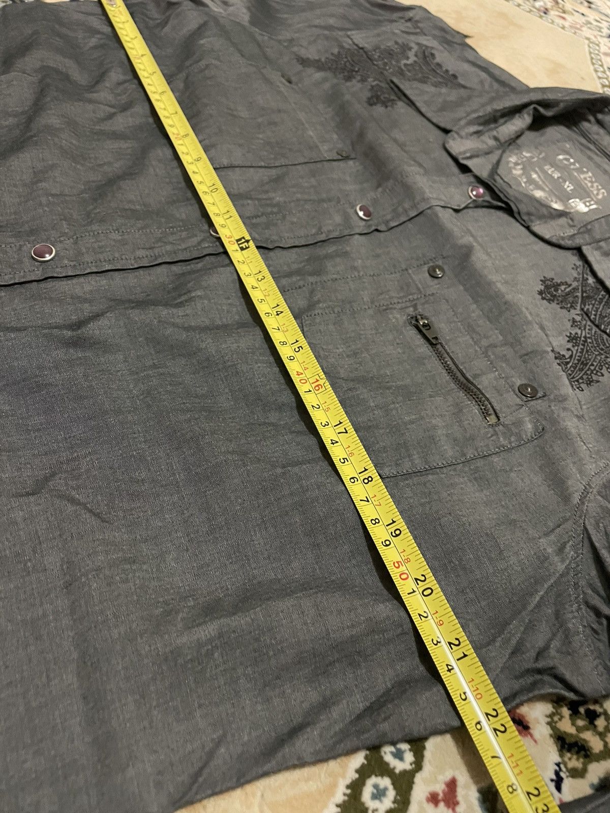 Guess Man Gray Guess Button Up Tshirt Praisly Design Size US L / EU 52-54 / 3 - 10 Thumbnail