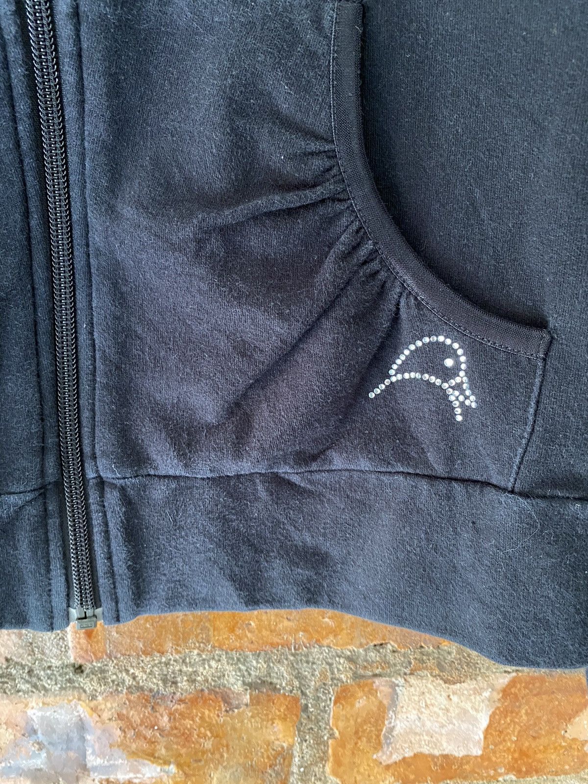 Mandarina Duck × Swarovski Vtg Zipper sweater logo Size S / US 4 / IT 40 - 7 Thumbnail