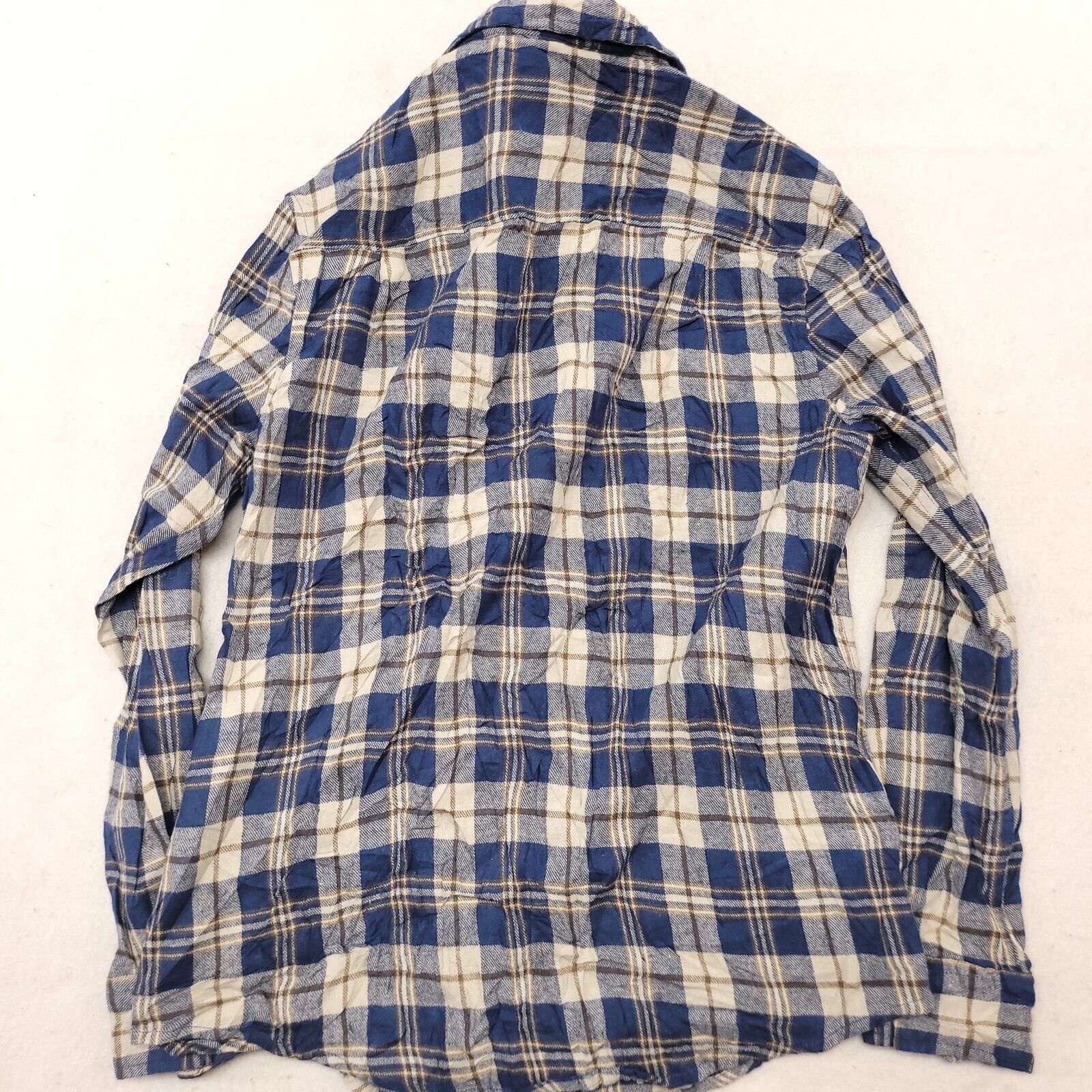 Retrofit Retrofit Madras Flannel Shirt Mens Size Small S Blue White Size US S / EU 44-46 / 1 - 10 Thumbnail