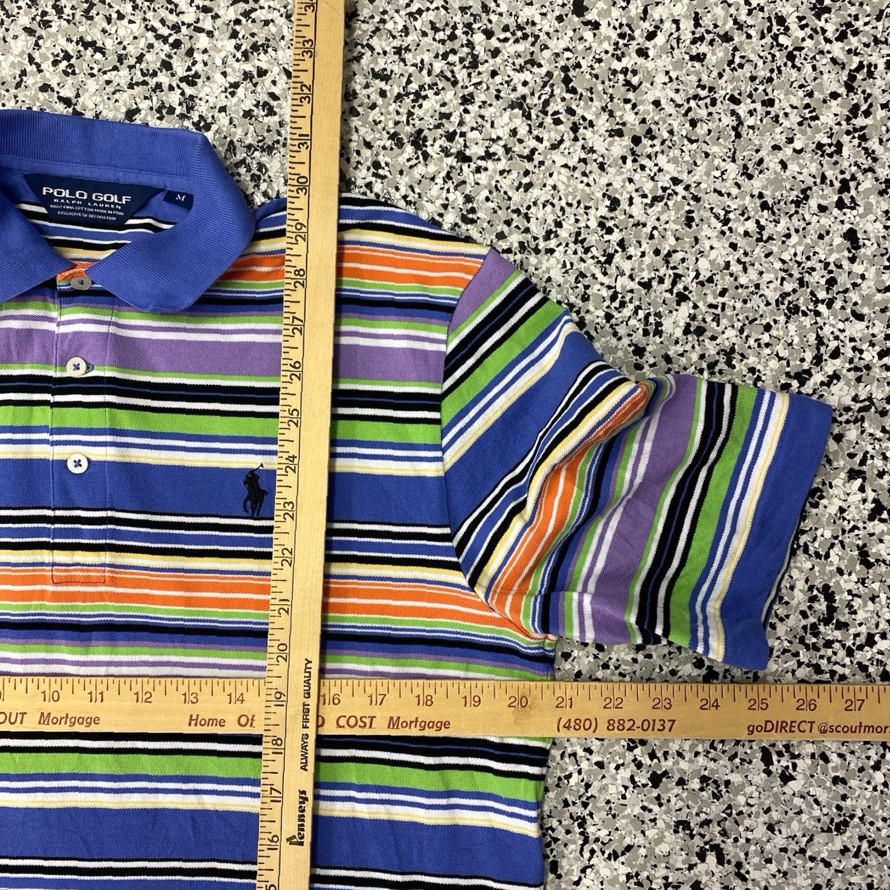 Polo Ralph Lauren VINTAGE Polo Ralph Lauren Polo Shirt Mens M Blue Striped 90s Golf Rugby Preppy Casual Size US M / EU 48-50 / 2 - 3 Thumbnail