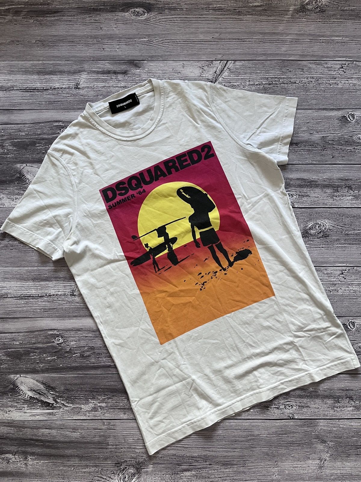 Dsquared2 DSQUARED2 Summer ’64 T-Shirt White Size US L / EU 52-54 / 3 - 1 Thumbnail