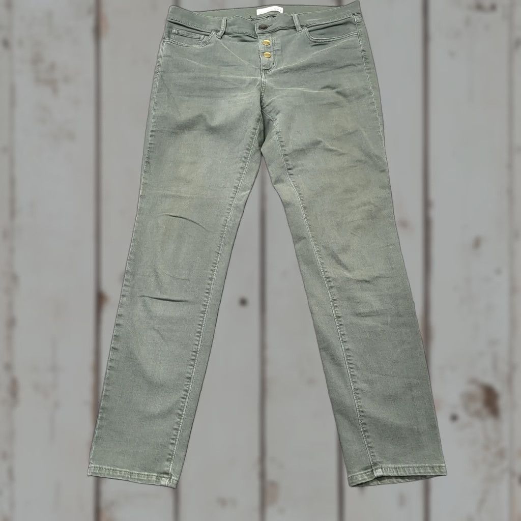 Loft Loft Jean Womens Size 29/8 Regular Pockets Modern Skinny Olive Army Green Denim Jeans Loft Marisa Womens Regular 29/8 Green Army 5-Pocket Design Size 29" - 1 Thumbnail