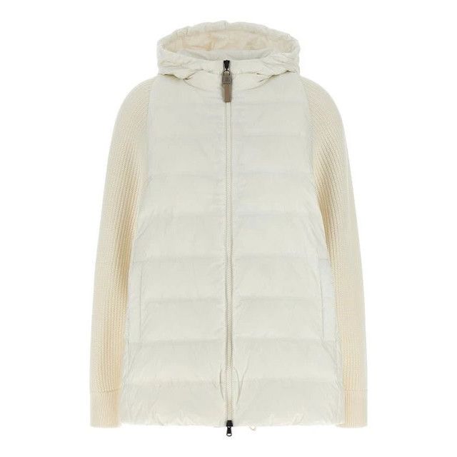 Brunello Cucinelli BRUNELLO CUCINELLI White Shiny Zipper Pull Jacket New & Auth Size S / US 4 / IT 40 - 1 Thumbnail
