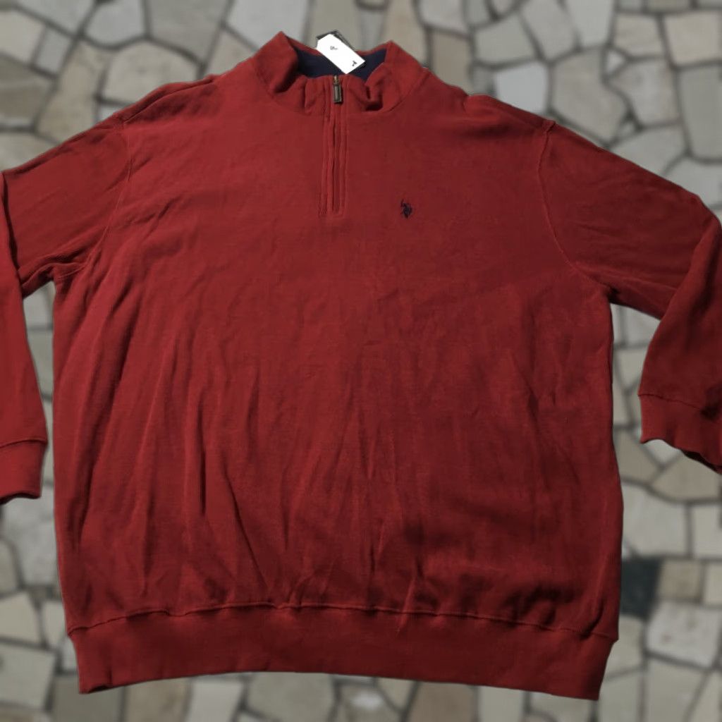 U.S. Polo Assn. US Polo Assn. 1/4 Zip Pullover Mens Size 2XL Long Sleeve red burgundy fleece sweater hoodie? Size US XXL / EU 58 / 5 - 1 Thumbnail