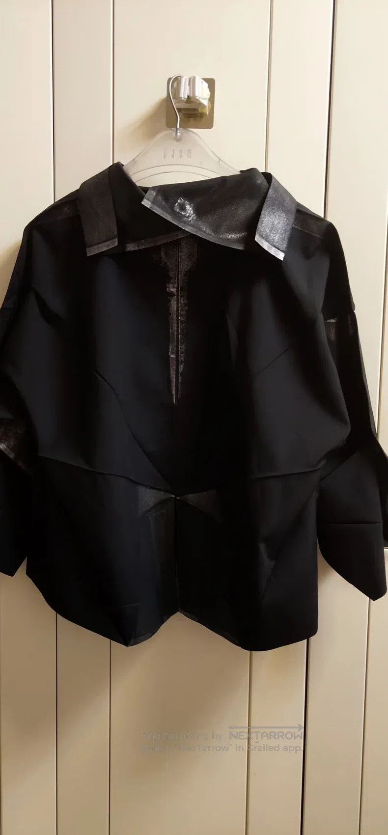 Issey Miyake Issey Miyake Black and Silver Patchwork Cardigan Size L / US 10 / IT 46 - 6 Thumbnail