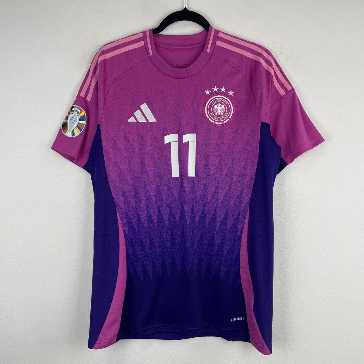 Germany Chris Führich Away Adidas Pink Jersey 2024/2025 sz M