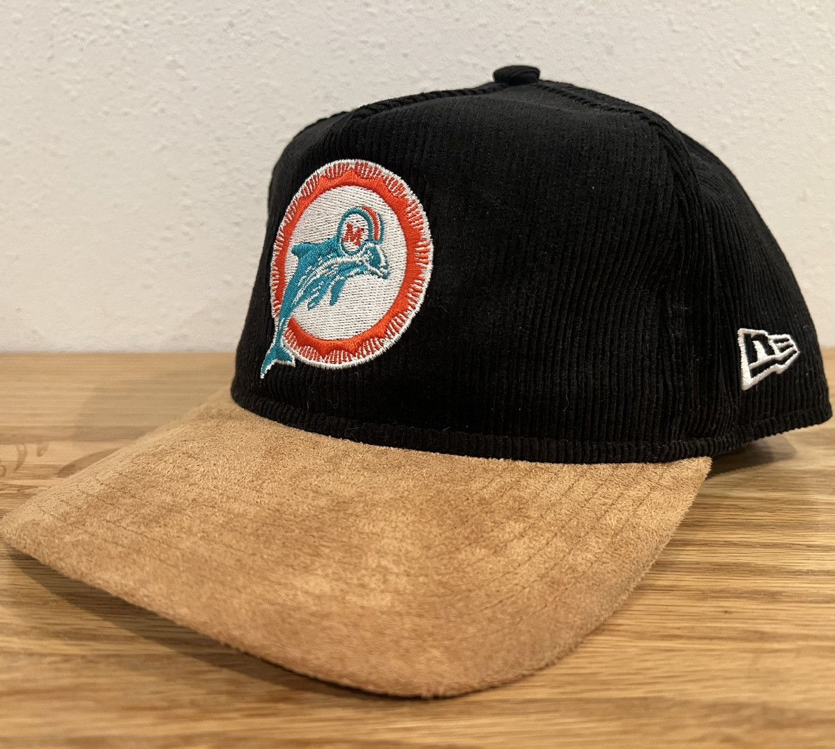 New Era Miami Dolphins Corduroy Suede Golfer Hat Size ONE SIZE - 1 Thumbnail