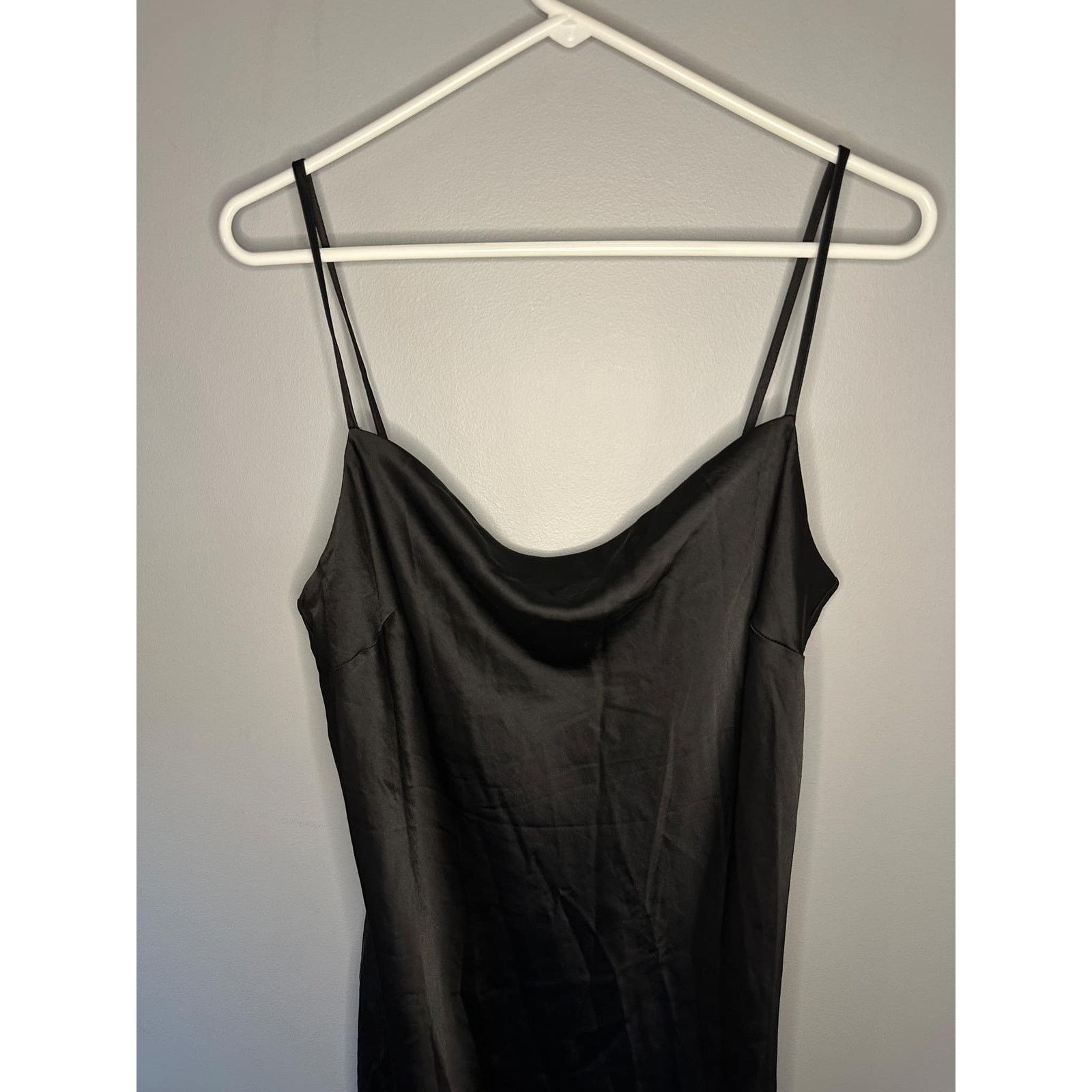 Express Express Satin Cowl Neck Midi Slip Dress Black Women's Size L Size L / US 10 / IT 46 - 6 Thumbnail