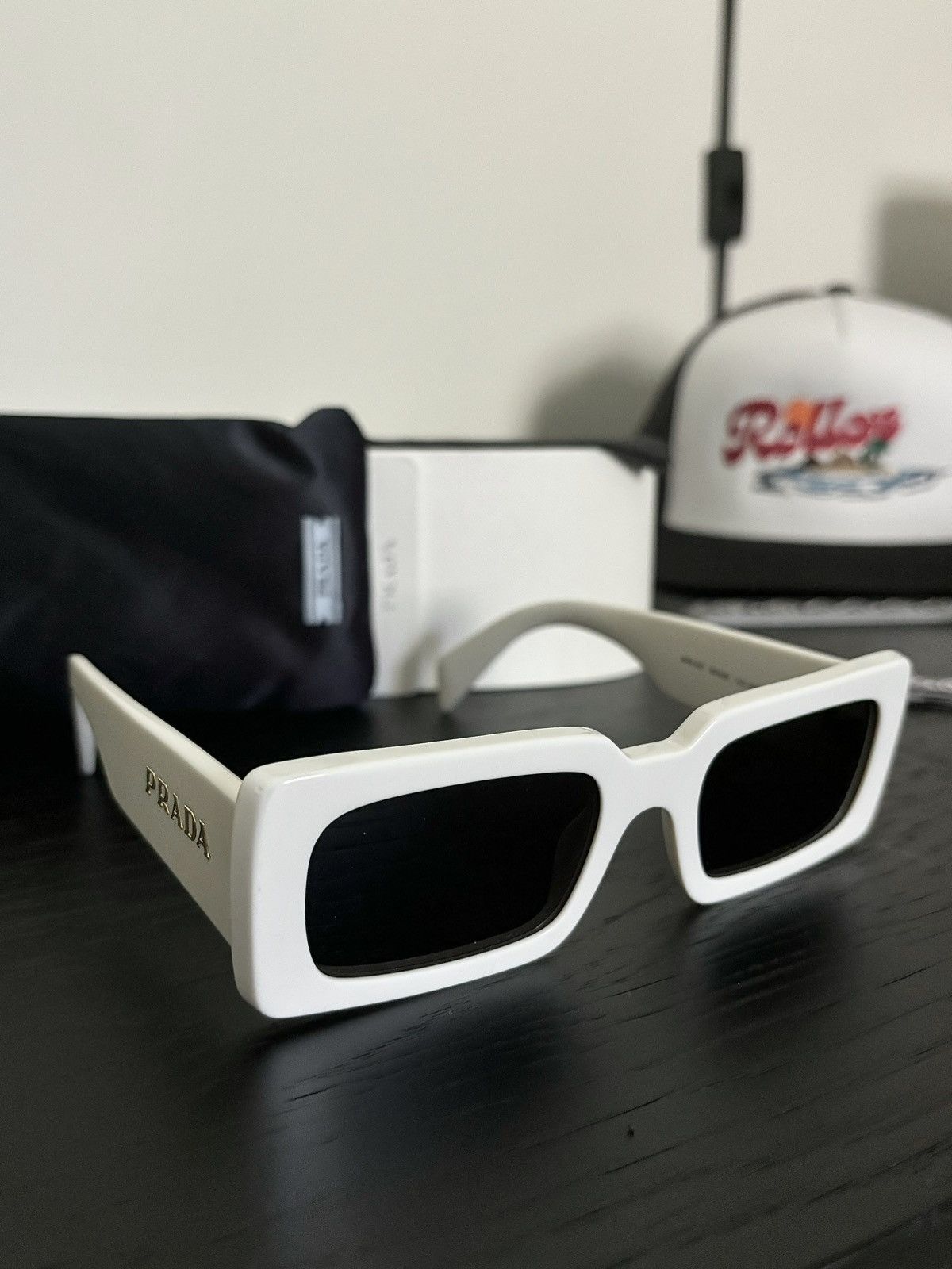 Prada PRADA WHITE DISCO SUNGLASSES Size ONE SIZE - 2 Thumbnail