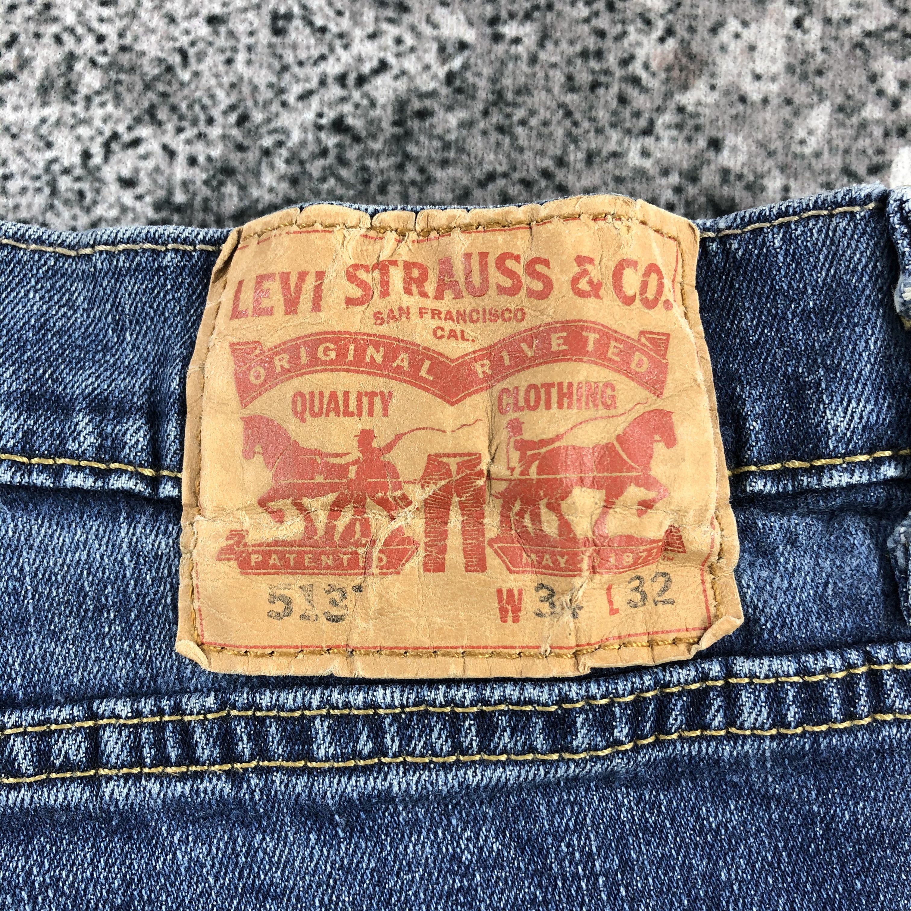 Levi's Vintage Levis 513 Jeans Blue Wash Denim KJ1070 Size US 34 / EU 50 - 5 Thumbnail