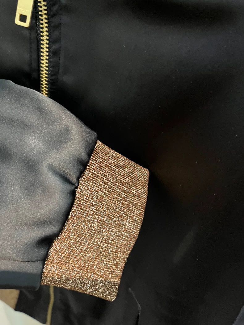 Saint Laurent Paris Saint Laurent Paris Saint Laurent Black Satin Bomber Jacke Size XXS / US 00 / IT 34 - 4 Thumbnail