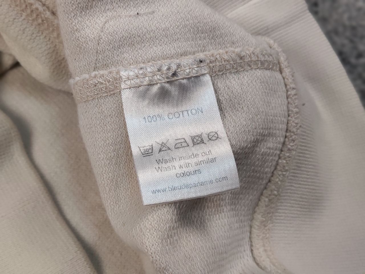Bleu De Paname Bleu De Paname Crew Check Logo Jumper Beige Sweatshirt Size US M / EU 48-50 / 2 - 19 Thumbnail