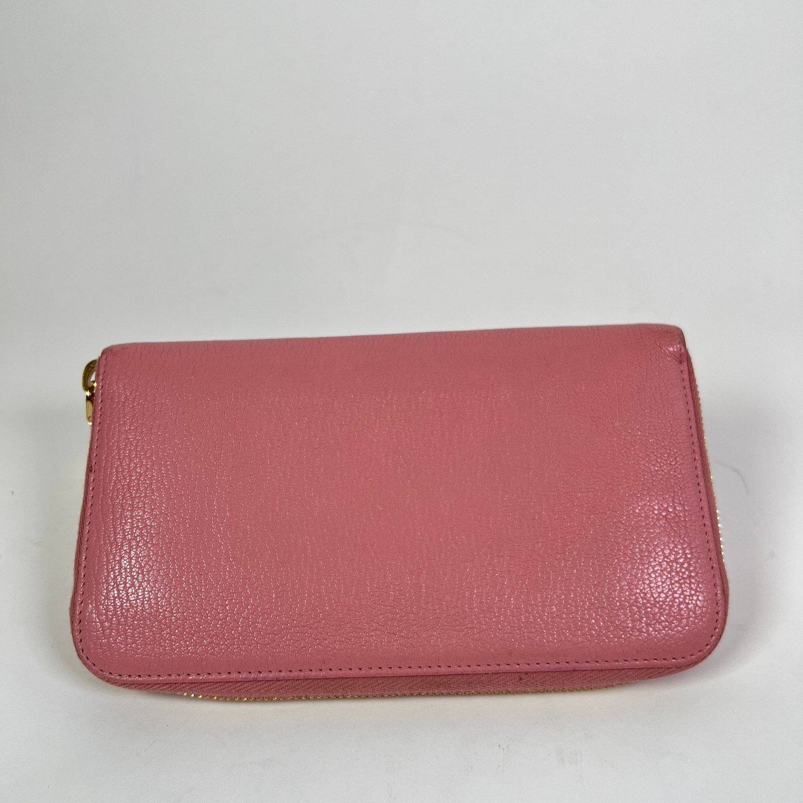 Miu Miu Miu Miu Pink Leather Zip Around Wallet Size ONE SIZE - 4 Thumbnail