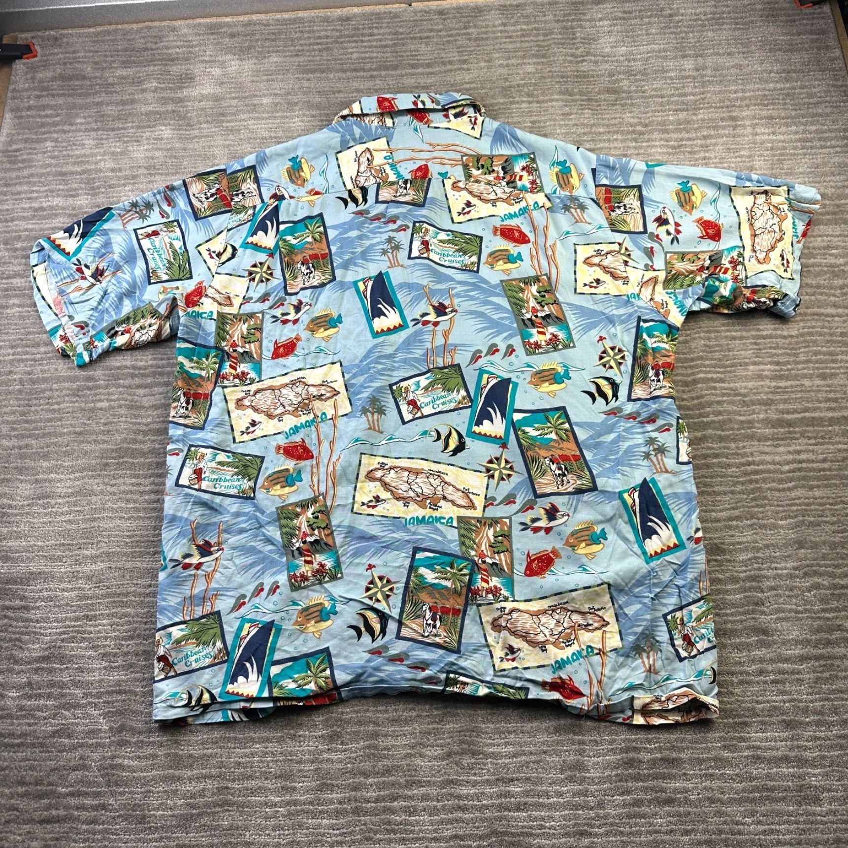 Reyn Spooner VINTAGE Reyn Spooner Shirt Mens XL Blue Jamaica All Over Print Joe Kealoha Size US XL / EU 56 / 4 - 2 Thumbnail