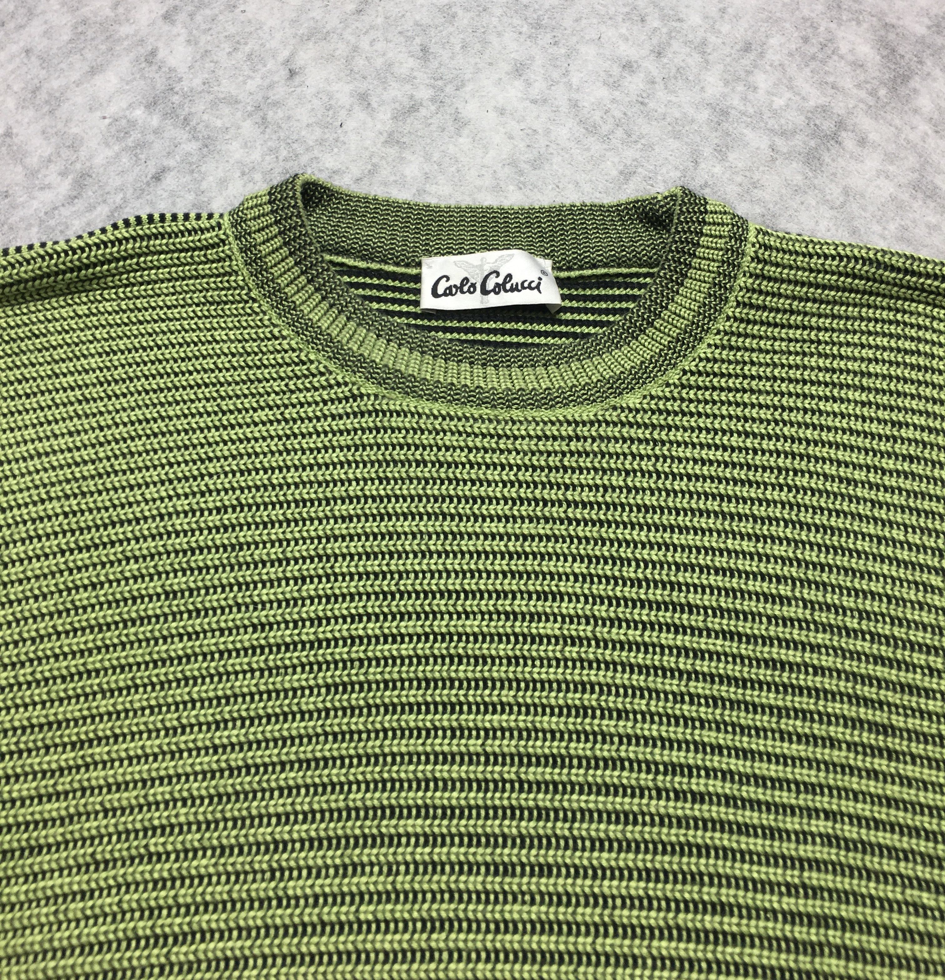 Carlo Colucci Carlo Colucci Vintage Knit Green Mens Sweater Size EU 54 Size US XL / EU 56 / 4 - 8 Thumbnail