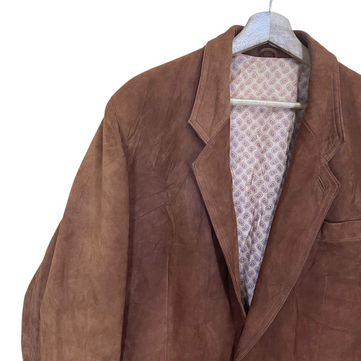 Leather Vintage Suede Leather Button Coat Jacket Size M Size US M / EU 48-50 / 2 - 5 Thumbnail