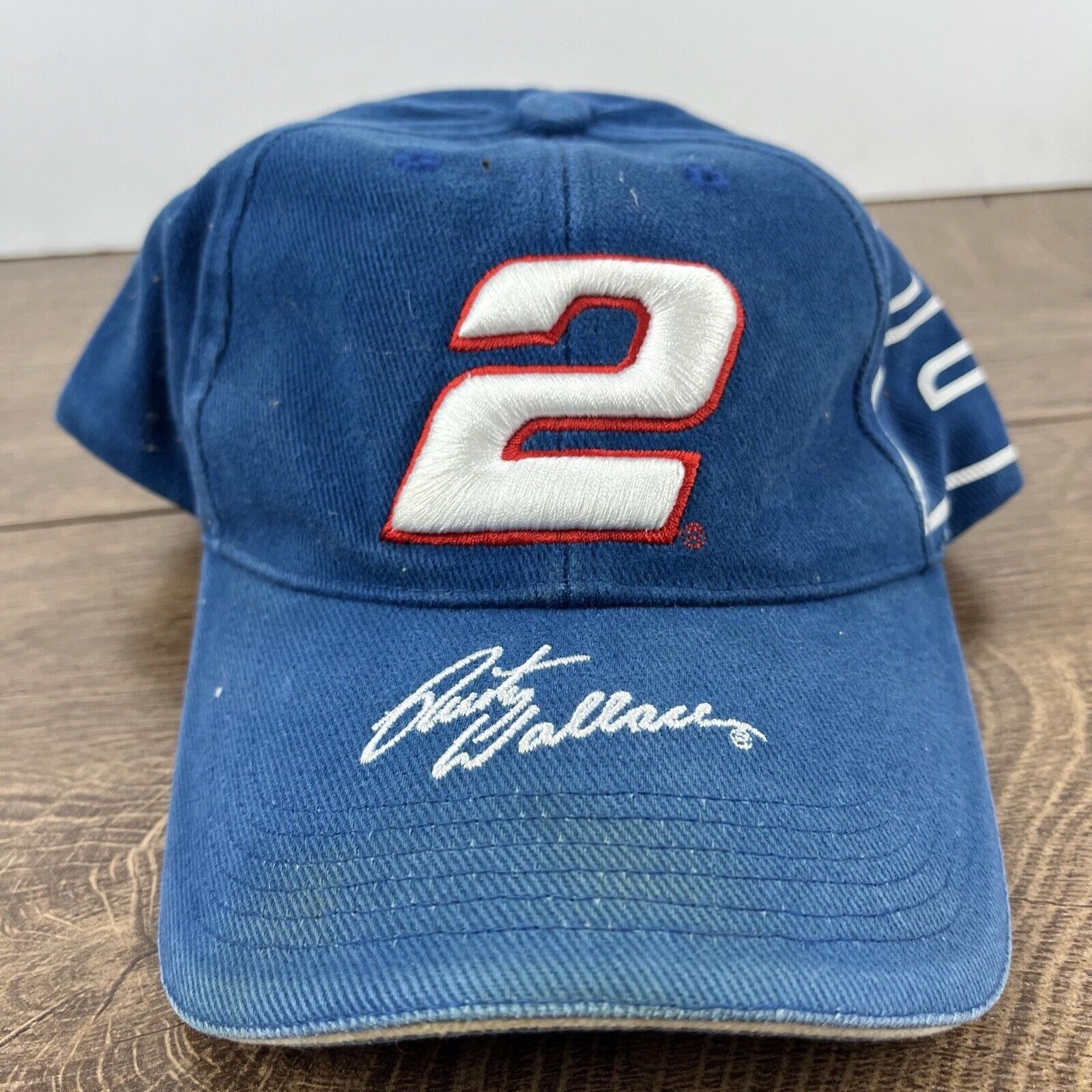 Other Rusty Wallace #2 Car Hat NASCAR Blue Adjustable Hat Blue Adu Size ONE SIZE - 6 Thumbnail