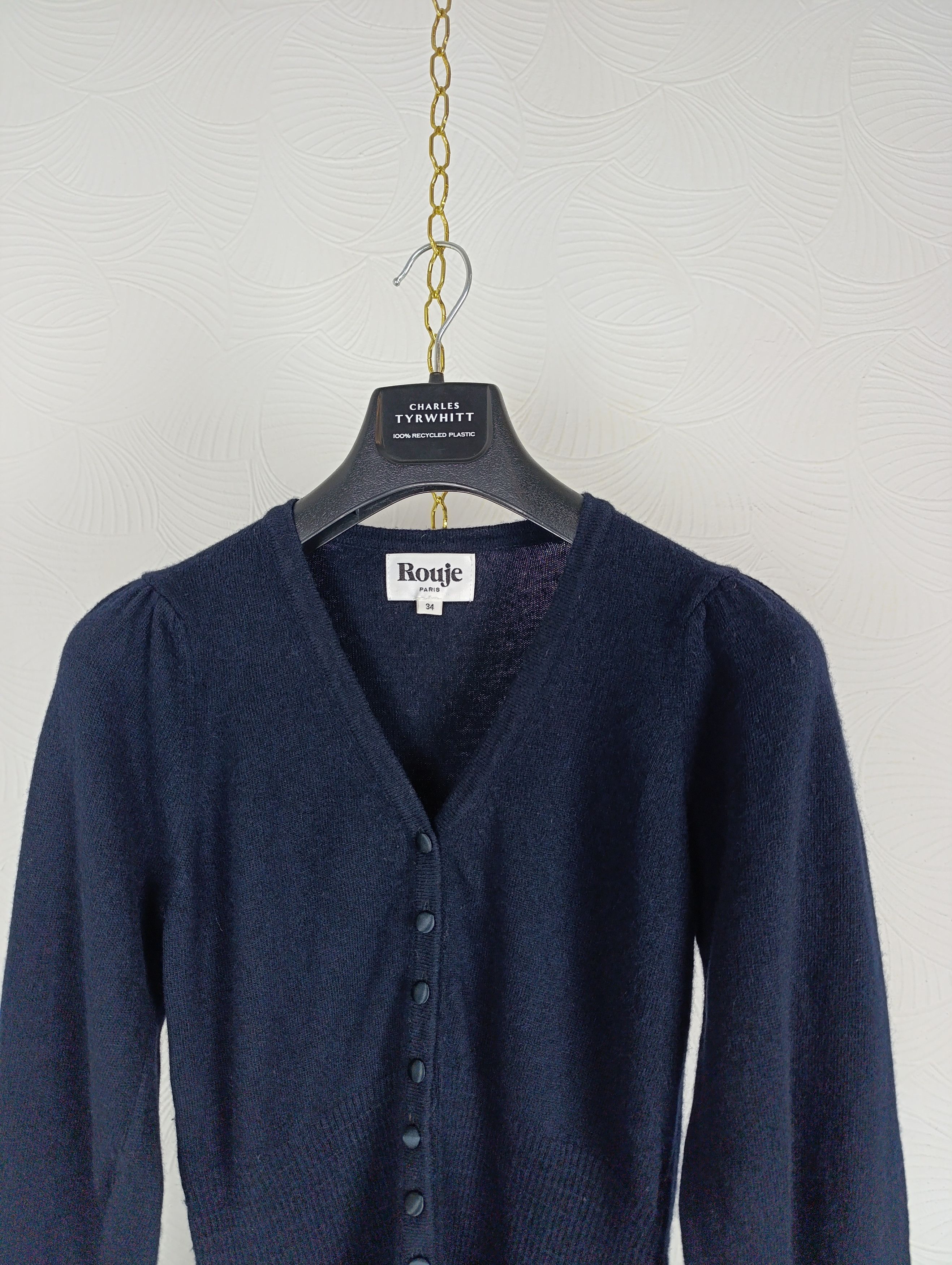 Rouje ROUJE MID-LENGTH WOOL DRESS BLUE Size XS / US 0-2 / IT 36-38 - 2 Thumbnail
