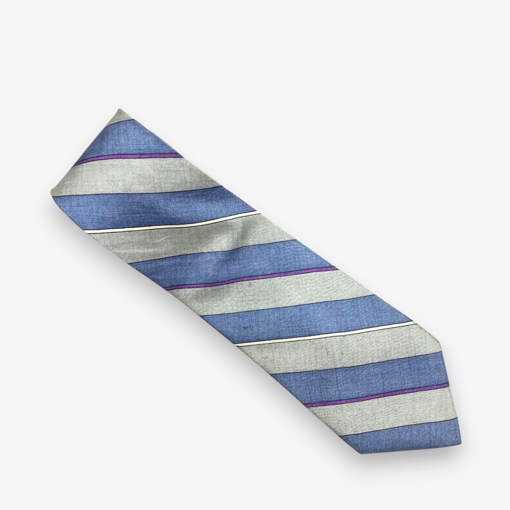 Japanese Brand Vintage Yves Saint Laurent SILK Necktie Cravate Pure Silk Size ONE SIZE - 2 Thumbnail