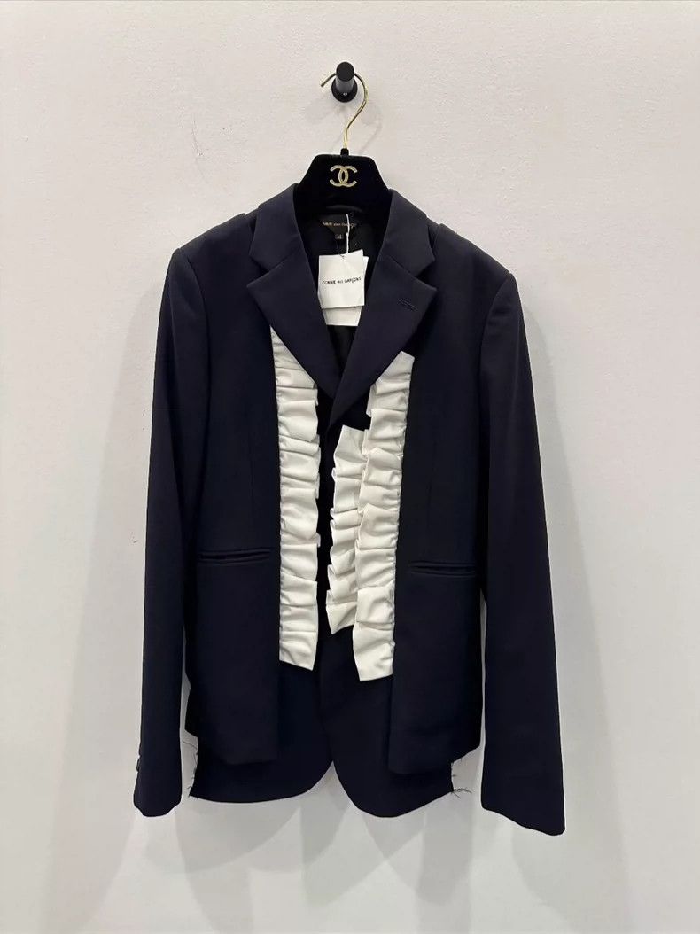 Comme des Garcons Comme Des Garcons Dark blue wool ladies jacket Size M / US 6-8 / IT 42-44 - 1 Thumbnail