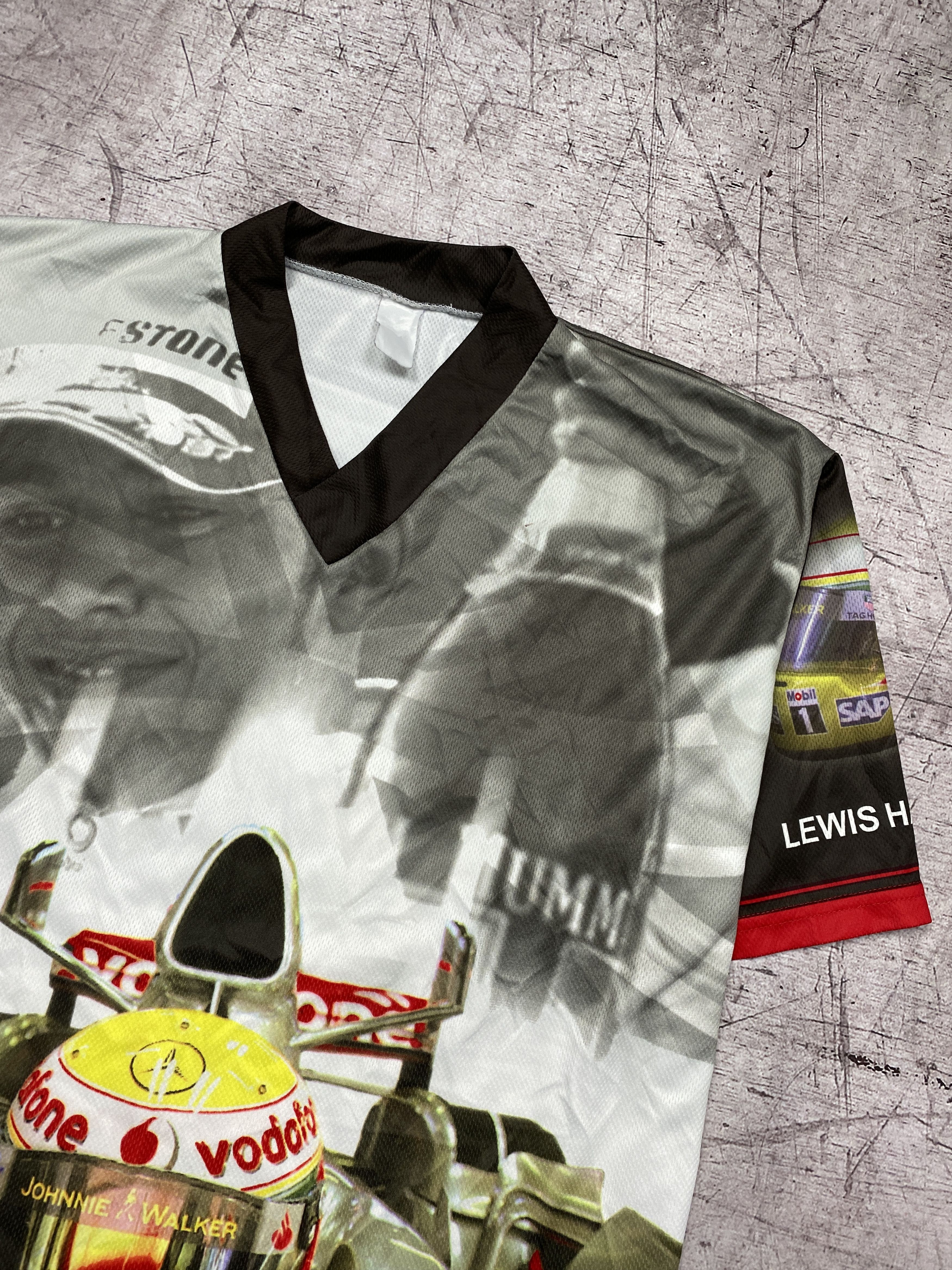 Hamilton × Mercedes-Benz Lewis Hamilton Mercedes Benz Vintage Mens Racing T-Shirt Size US L / EU 52-54 / 3 - 2 Thumbnail