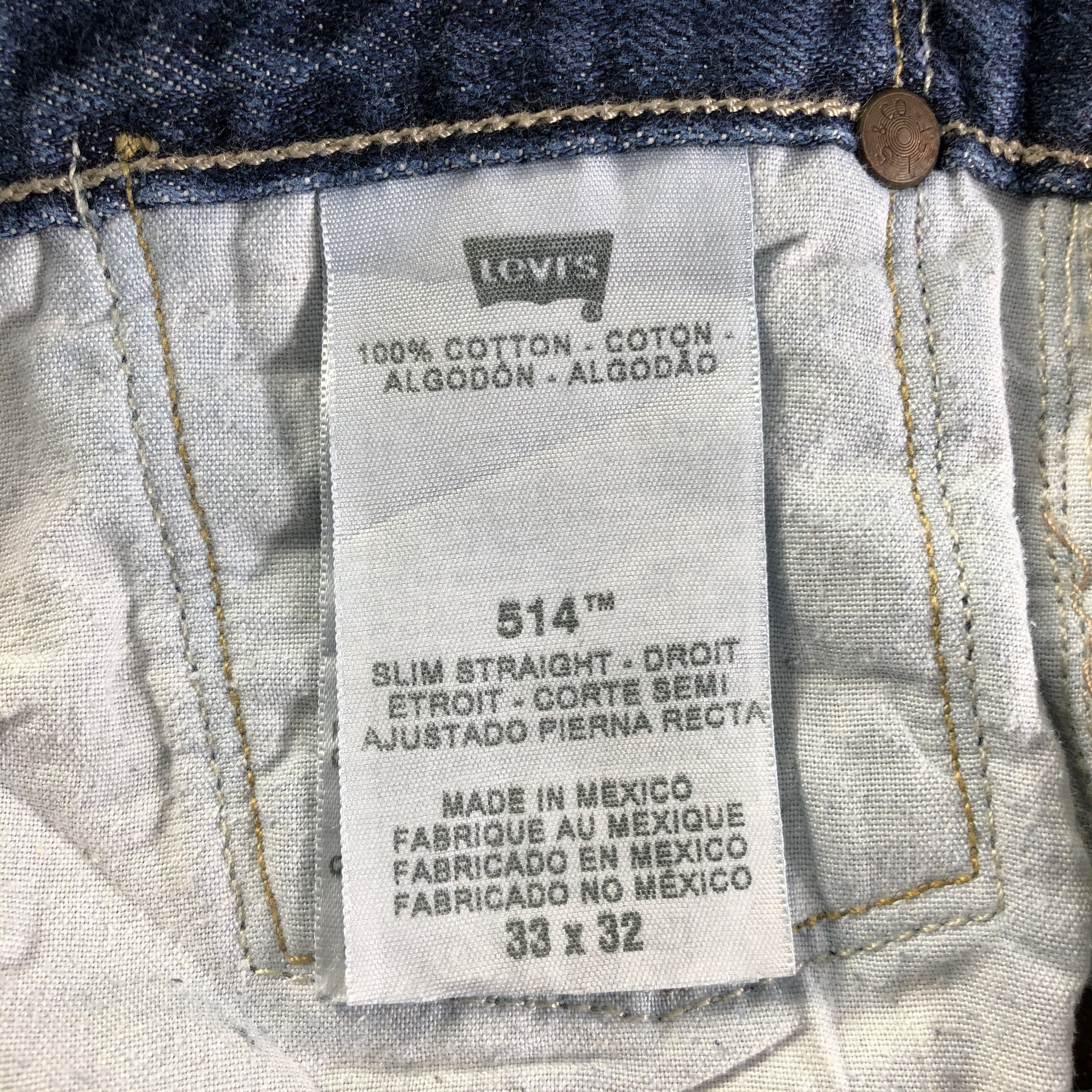 Levi's Vintage Blue Wash Levis 514 Jeans-J4181 Size US 33 - 9 Thumbnail