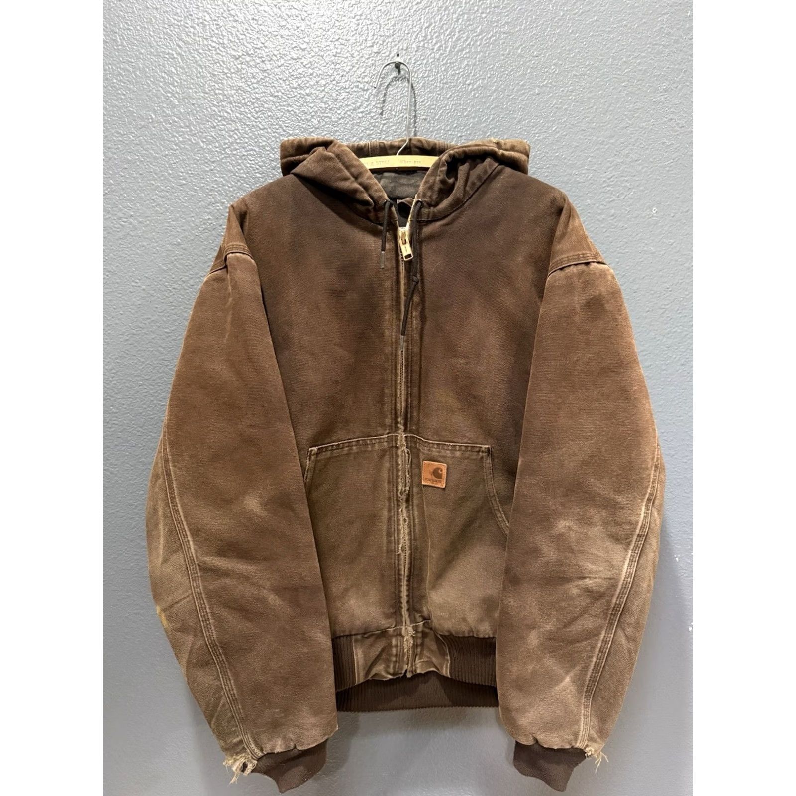 Carhartt VINTAGE Carhartt Brown Zip Jacket Size Large Mens Size US L / EU 52-54 / 3 - 3 Thumbnail