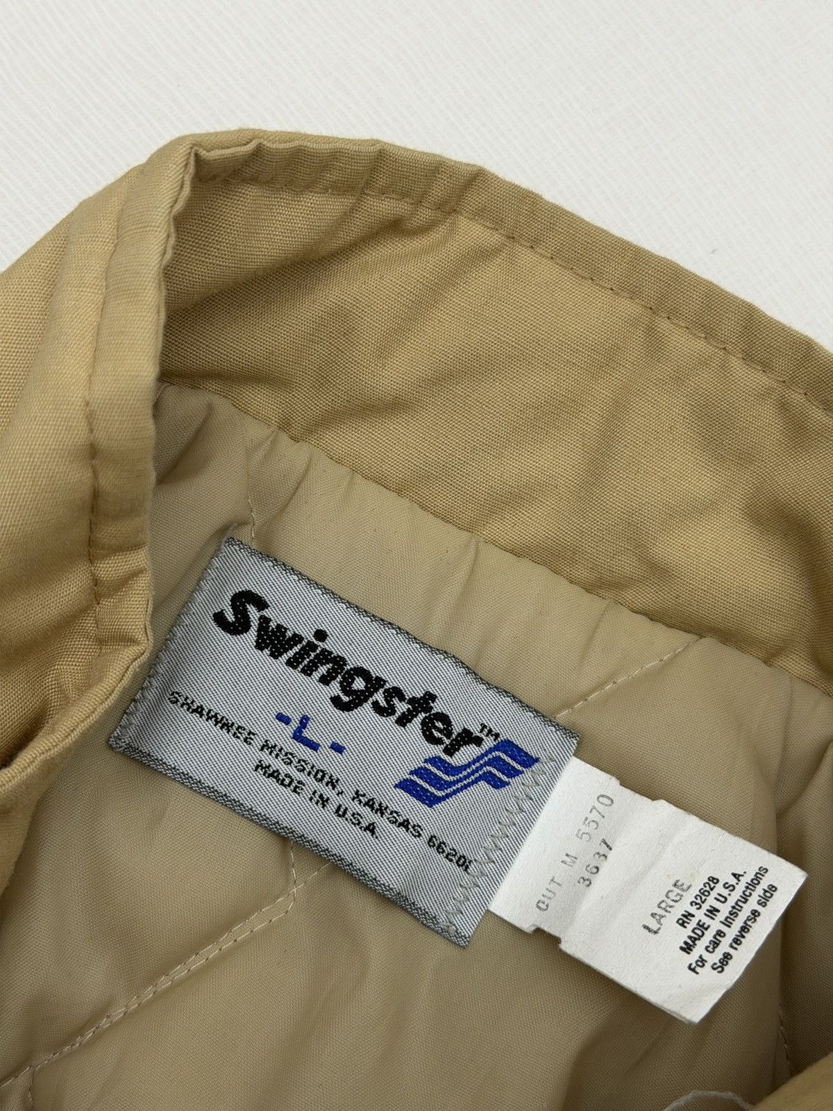 Swingster Vtg 80s Swingster Quilted Lined Tan & Green Corduroy USA L Size US L / EU 52-54 / 3 - 5 Thumbnail