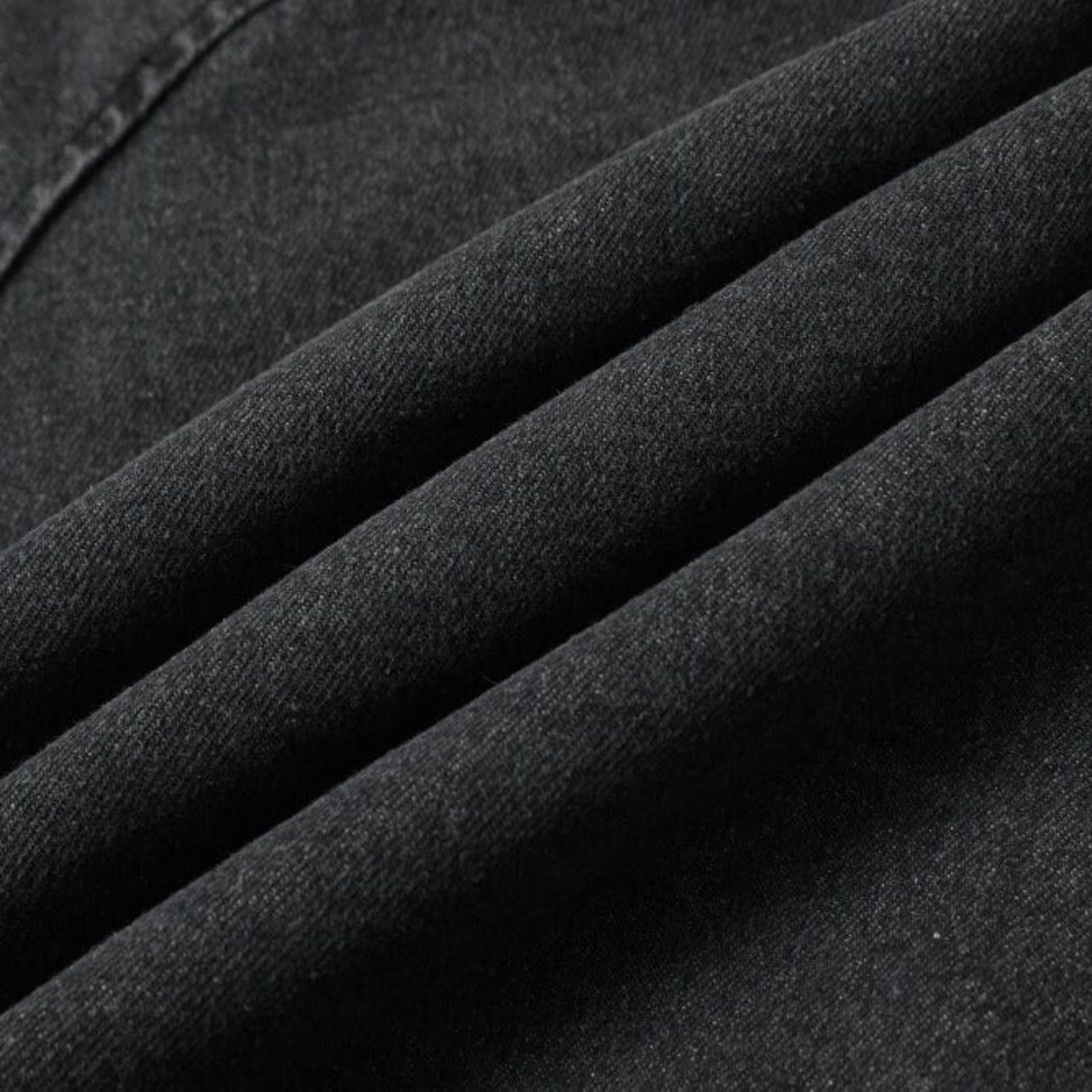 Japanese Brand Black Sherpa Collar Denim Jacket, Relaxed Fit Outerwear Size US M / EU 48-50 / 2 - 3 Thumbnail